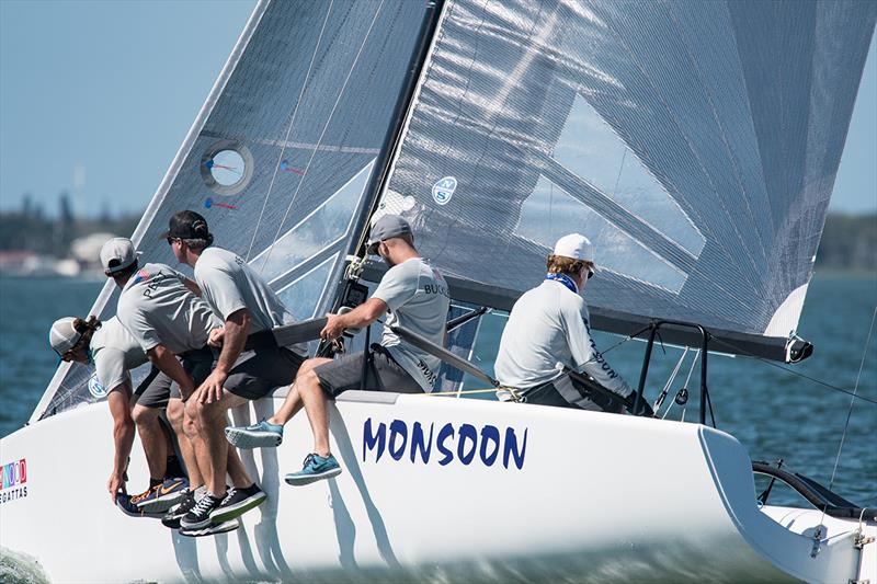Melges 24 Team Monsoon, led by skipper Bruce Ayres, of Newport Beach