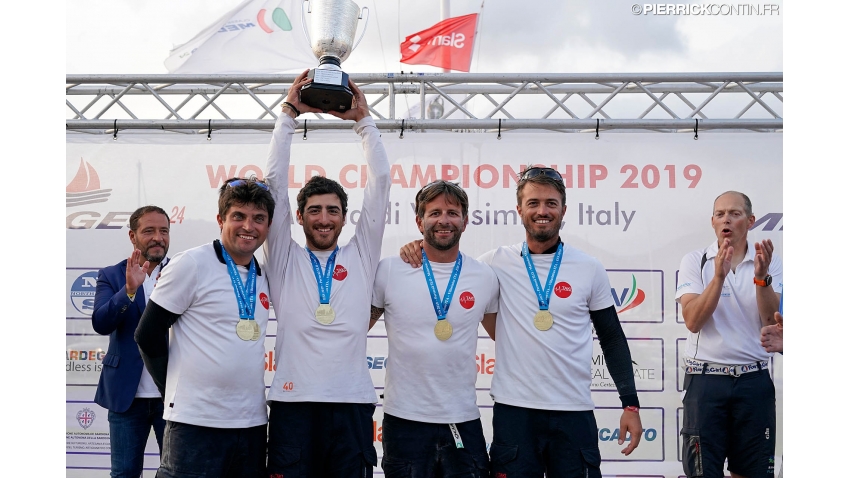 2019 - the winner of the Melges 24 European Sailing Series Corinthian Trophy - Taki 4 of Marco Zammarchi with Niccolo Bertola in helm