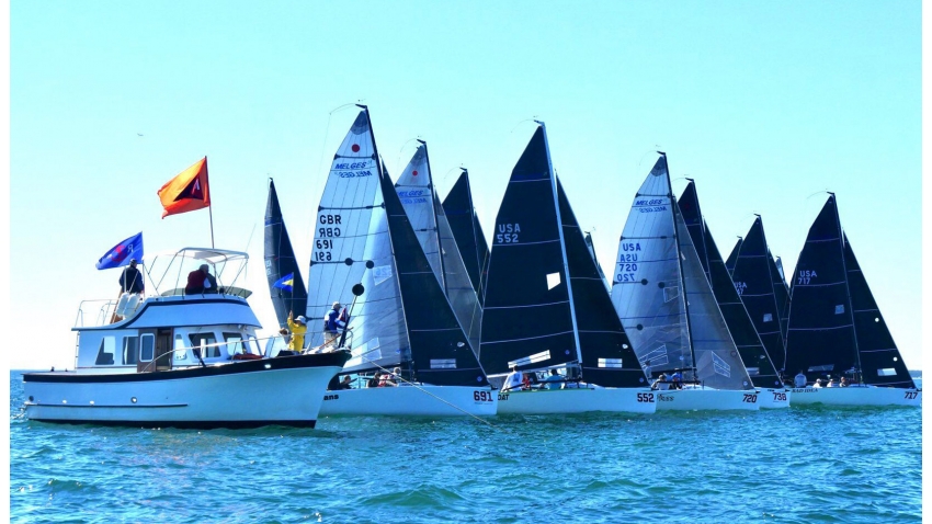 Melges 24 fleet at the 2019-2020 Bacardi Winter Series Event #2 in Miami
