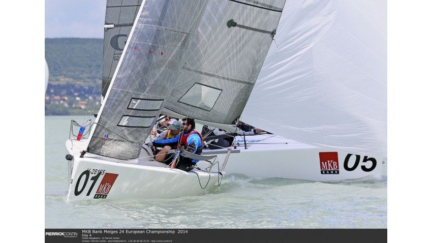 Ian Ainslie, Adam Martin, Paul Wilcox and Botond Weöres - 3rd in overall at the 2014 Melges 24 European Championship in Balatonfüred, Hungary