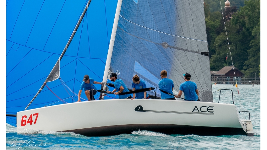ACE GER647 of Jannes Wiedemann at the 2020 Melges 24 European Sailing Series Event #2 in Attersee, Austria