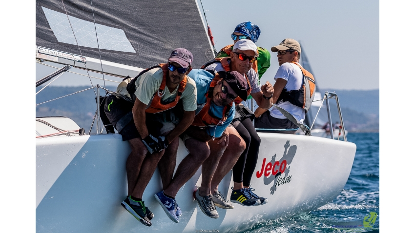 Corinthian Jeco Team ITA638 of Marco Cavallini scored second and third places in overall ranking on Day Four at the Melges 24 European Championship 2021 in Portoroz