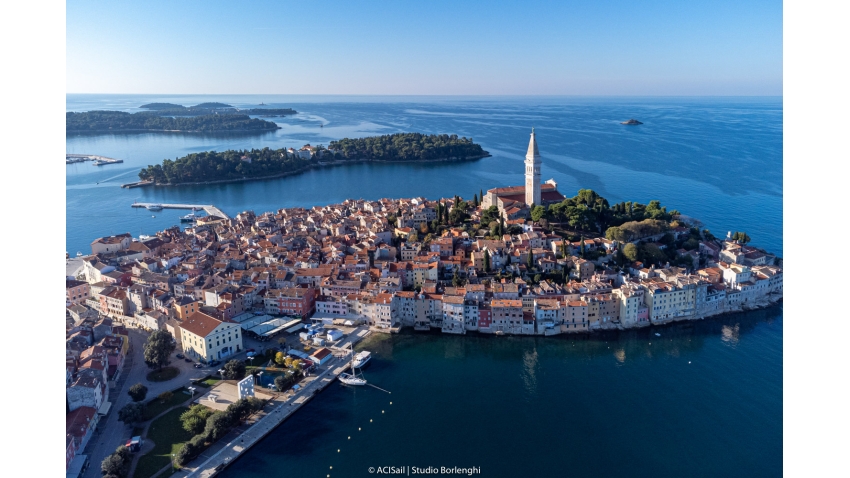 Ancient, densely spaced terracotta-roofed buildings and the giant baroque basilica of St Euphemia of Rovinj’s old town are a perfect backdrop for tough and competitive racing.