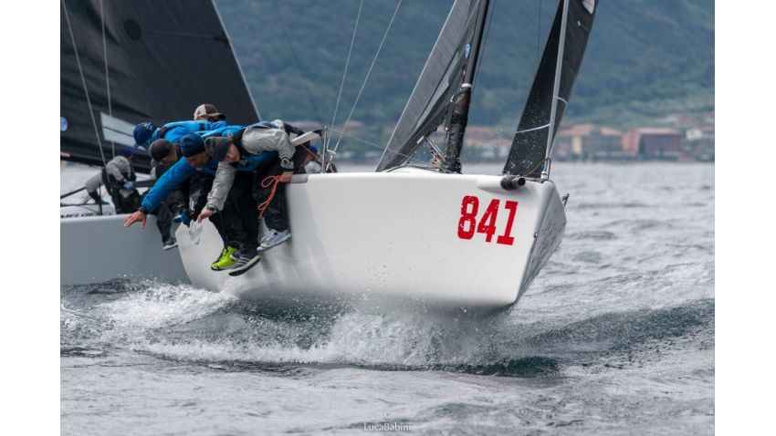 War Canoe of Michael Goldfarb (USA) with Chris Rast at the helm - Malcesine, Italy, May 2023