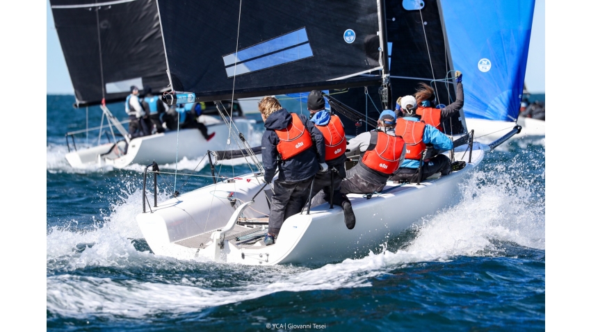 Zhik Race Team (GBR694) of Miles Quinton with Geoff Carveth helming - Melges 24 European Sailing Series 2024 in Trieste, Italy