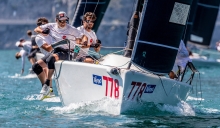 Marco Zammarchi's Taki 4 ITA778 with Niccolo Bertola at the helm - 2020 Melges 24 European Sailing Series Event #1 in Torbole, Italy 
