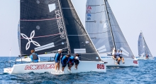 Arkanoe by Montura ITA809 of Sergio Caramel is completing the preliminary podium of the 2020 Melges 24 European Sailing Series