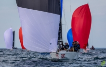 Lenny EST790 of Tõnu Tõniste leads the pack after Day One at the Melges 24 European Championship 2021 in Portoroz, Slovenia