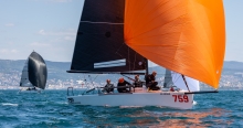 The Hungarian team Seven_Five_Nine HUN759 of Akos Csolto took two bullets and third place on the opening day and is leading the pack after Day One at the second event of the Melges 24 European Sailing Series 2022 in Trieste, Italy
