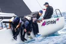 Mataran 24 CRO383 of Ante Botica at the Melges 24 Europeans 2022 in Genova on Day One 