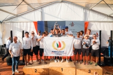 The Corinthian podium of the Melges 24 European Championship 2022 - Mataran CRO383, Taki 4 ITA778 and AleAli EUROCART ITA139