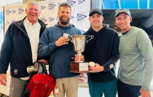 Brian Porter at the helm of Full Throttle won his 9th Melges 24 U.S National Championship on Pensacola Bay in Florida. From left to right: Brian Porter, Bri Porter, RJ Porter and Matt Woodworth.