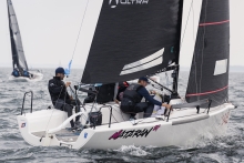 Mataran 24 (CRO) of Ivo Matic, steered by Ante Botica, completes the podium of the Melges 24 European Sailing Series 2023