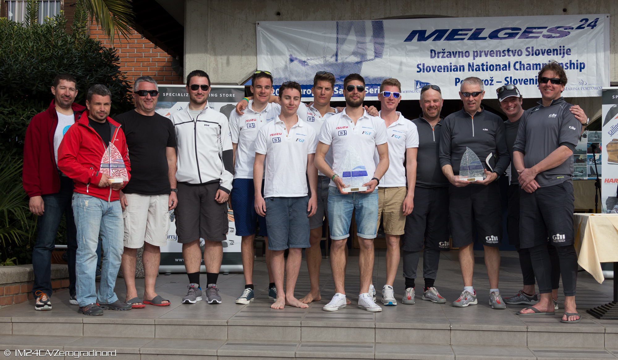 Top 3 Pro Am teams at the Portoroz Melges 24 Regatta