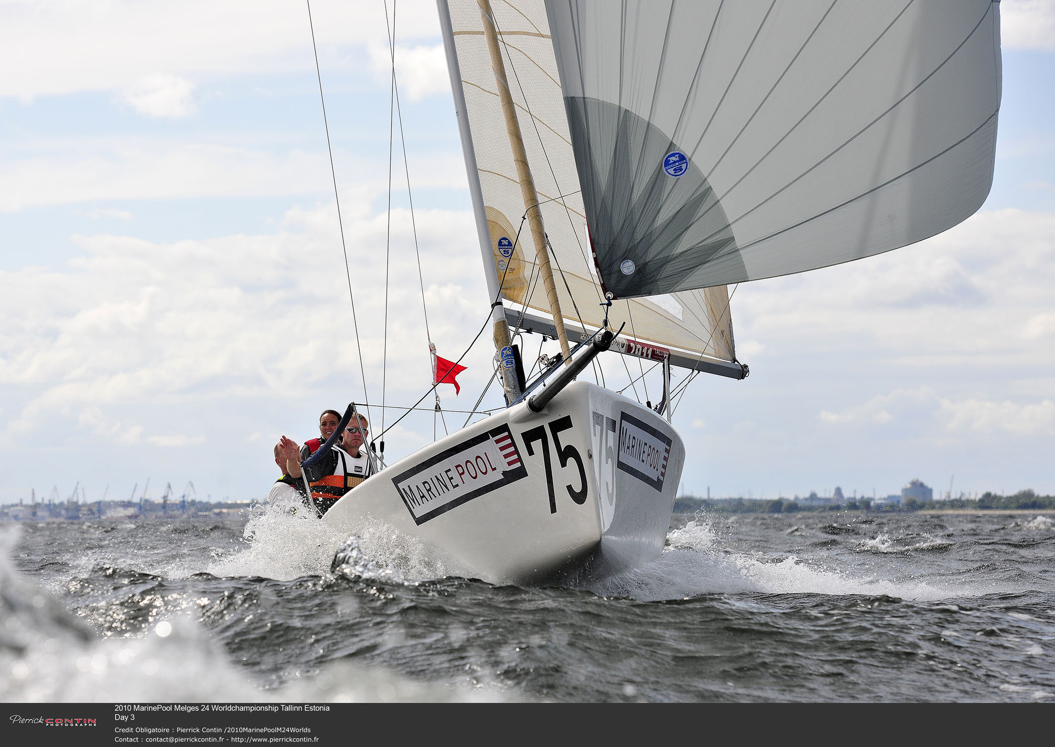 Racing at the 2010 Marinepool Melges 24 World Championship in Tallinn, Estonia -