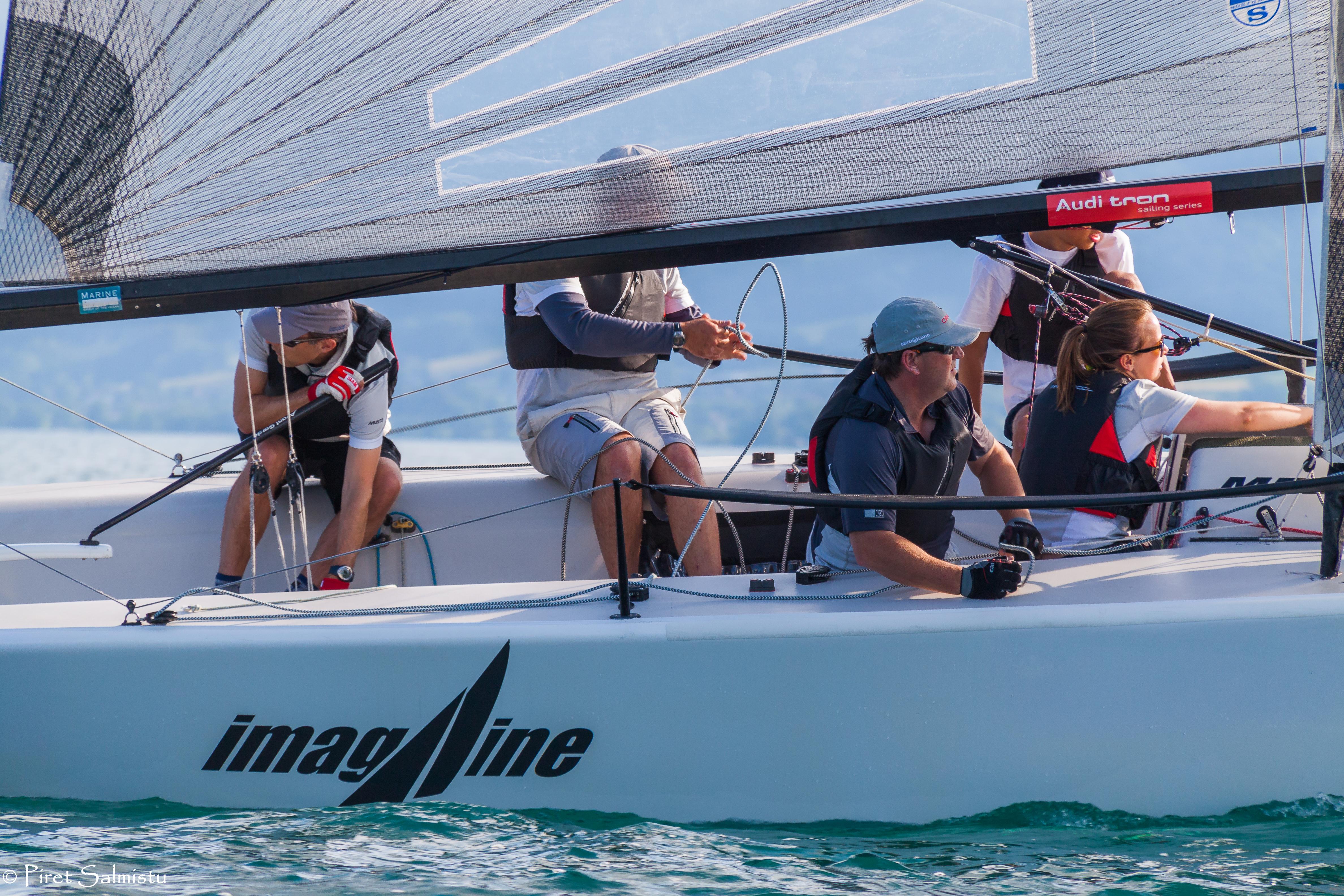 David Rowen's Imagine GBR557 on Lake Attersee, June 2016 - photo Piret Salmistu