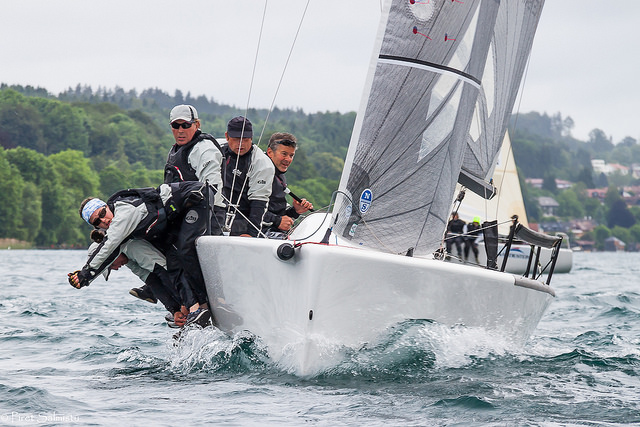 Miles Quinton's Gill Race Team GBR694 on Lake Attersee, June 2016 - photo Piret 