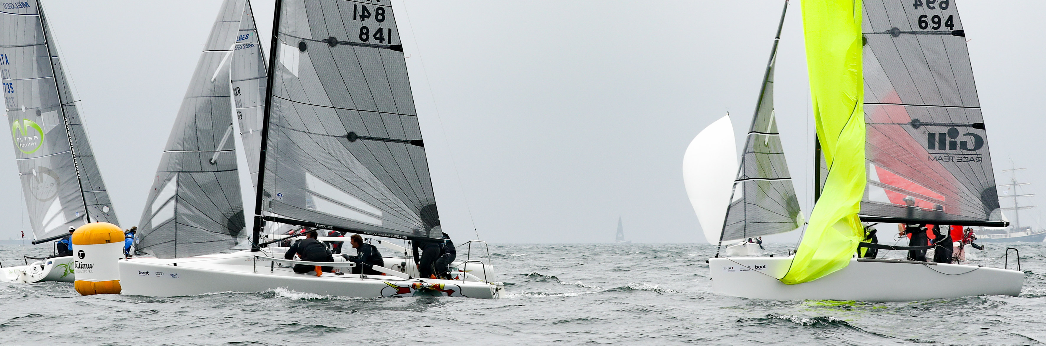 Andrea Pozzi's Bombarda ITA841 and Miles Quinton's Gill Race Team at Kiel Week 2