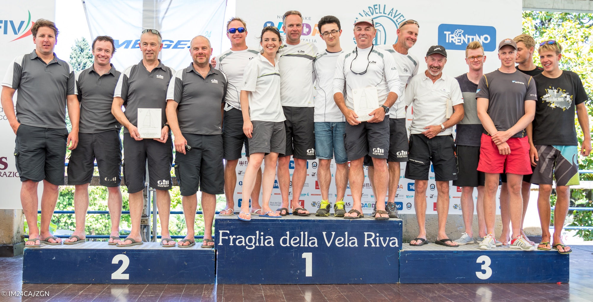 The winners of the Corinthian division at the Melges 24 European Sailing Series 