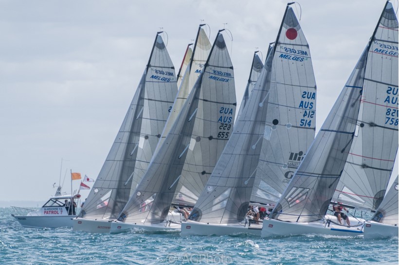 AUS2017 - The Melges 24 fleet off the start line - Ally Graham