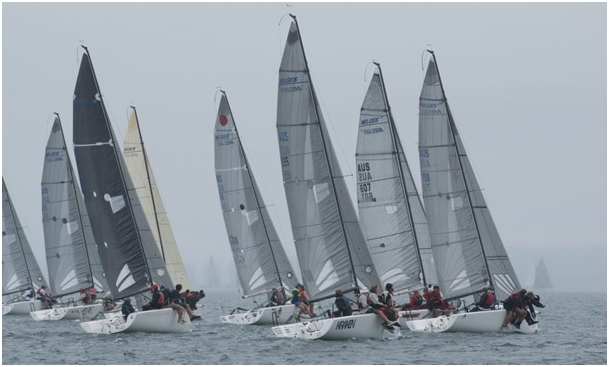 Melges 24 racing was tight all day Musto Melges 24 Australian Nationals 