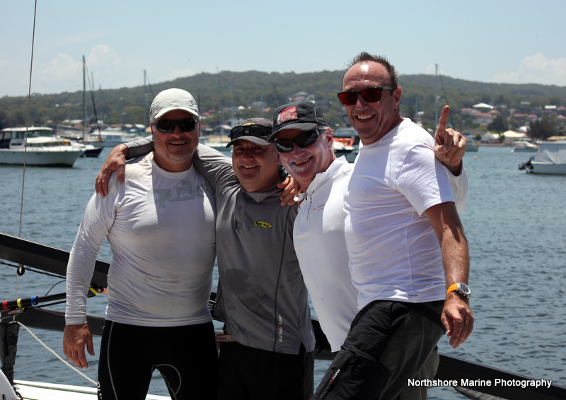 L to R James Mayjor, Craig Pocklington, Cameron Miles, John Bacon Melges 24 NSW 