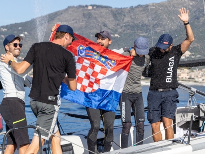 Mataran CRO383 of Ante Botica with  Ivo Matic, Mario Skrlj, Damir Civadelic, Max Carija - 2022 Melges 24 Corinthian European Champion