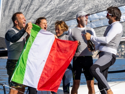 Strambapa ITA689 - Michele Paoletti, Giovanna Micol, Giulia Pignolo, Davide Bivi and Pietro Perelli - 2022 Melges 24 European Champions in Genoa