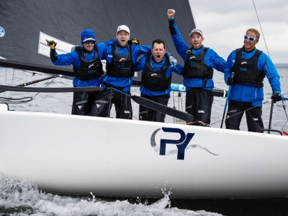 PACIFIC YANKEE USA865 of Drew Freides with Nic Asher, Charlie Smythe, Alec Anderson and Mark Ivey - new Melges 24 World Champions - Melges 24 World Championship 2023