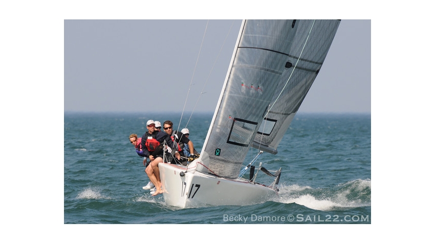 Adam Burns and his team on Presto at the 2010 Melges 24 North American Championship