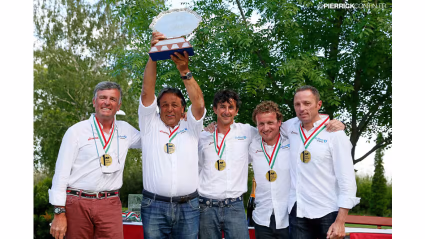 Blu Moon SUI825 of Franco Rossini with Matteo Ivaldi at the helm - Melges 24 European Champion 2014 with Giorgio Zuccoli Trophy