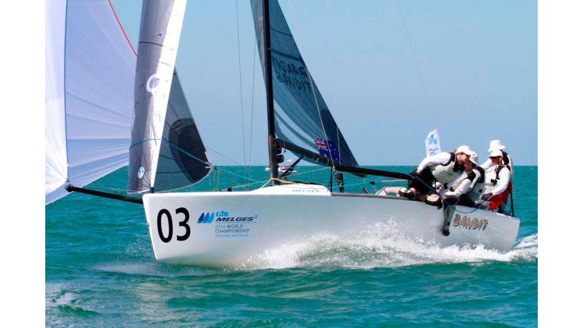 BANDIT AUS814 of Warwick Rooklyn at the 2014 Melges 24 Worlds in Geelong, Australia