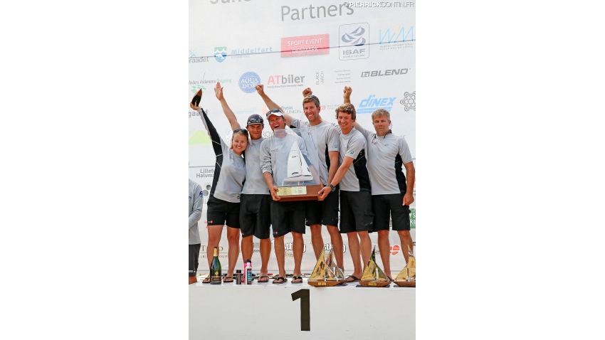 Melges 24 World Champion 2015 - EFG SUI684 of Chris Rast with Udo Moser, Patrick Zaugg, Pavel Johannes Tolonen, Reneé Schenk and Dani Rast- Middelfart, Denmark