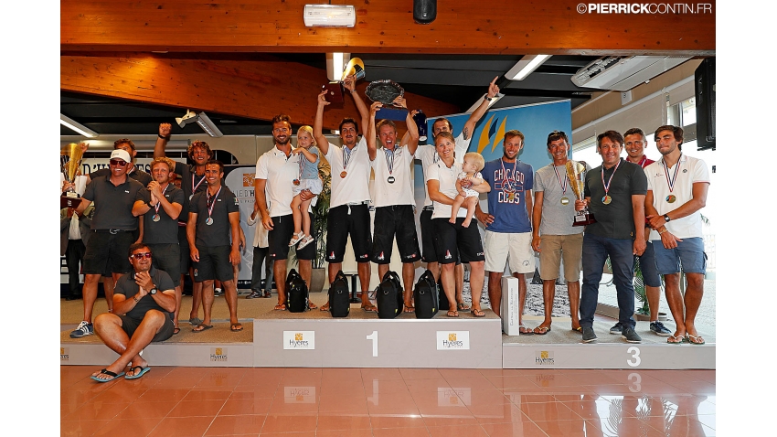 Podium of the 2016 Melges 24 European Championship - EFG SUI684, Bombarda ITA841, Marrakech Express ITA636