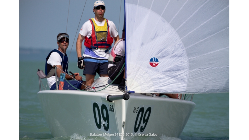 Ian Ainslie on his Strange Brew HUN392 - 2015 Melges 24 European Sailing Series in Balatonfüred, Hungary