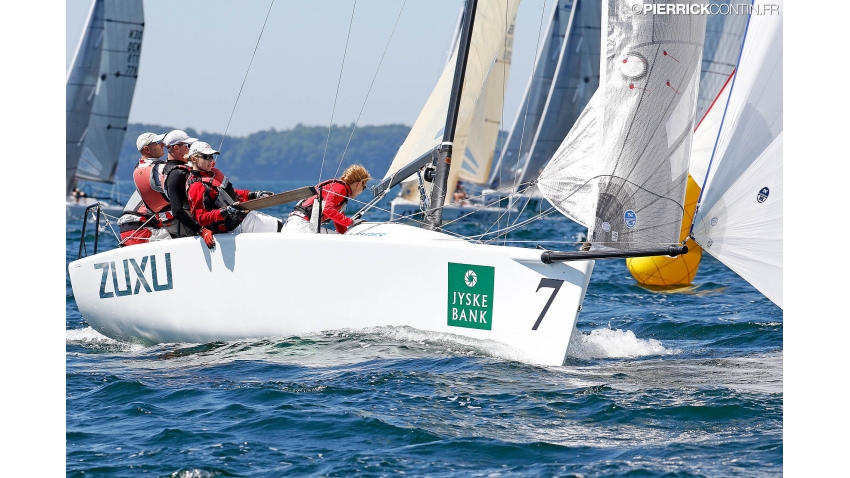 ZUXU EST791 of Peter Saraskin with Kalev Tanner, Paavo Pettai,  Liis Koort and Tuuli Org at the 2015 Melges 24 World Championship - Middelfart, Denmark