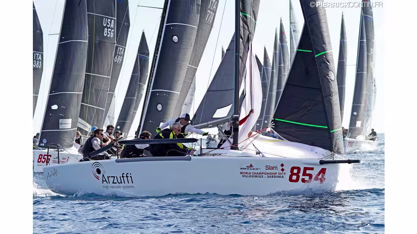 2019 Melges 24 World and 2018 European Champion Maidollis of Gianluca Perego with Carlo Fracassoli at the helm.