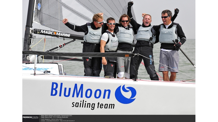 Blu Moon SUI825 of Franco Rossini with Flavio Favini, Gabriele Benussi, Nicolas Dal Ferro, Steffano Rizzi and Giovanni Ferrari - 2013 Melges 24 European Champion