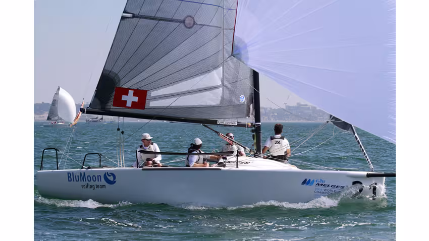 2014 Gill Melges 24 World Championship - Geelong, Australia -  World Champion Blu Moon SUI825 - Flavio Favini, Gabriele Benussi, Giovanni Ferrari, Stefano Rizzi, Nicholas Dal Ferro, owner Franco Rossini 