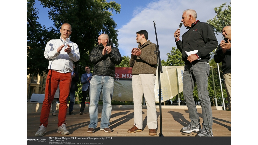 IM24CA Executive Committee members Riccardo Simoneschi, Chris Farkas, Michael Schineis and Tomi Hakola - 2014 Melges 24 European Championship - Balatonfüred, Hungary