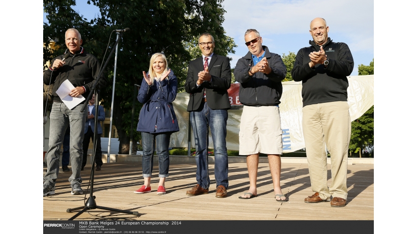 IM24CA Staff - Hank Stuart, Justin Chisholm, Egidio Babbi, Piret Salmistu, Riccardo Simoneschi - 2014 Melges 24 European Championship - Balatonfüred, Hungary