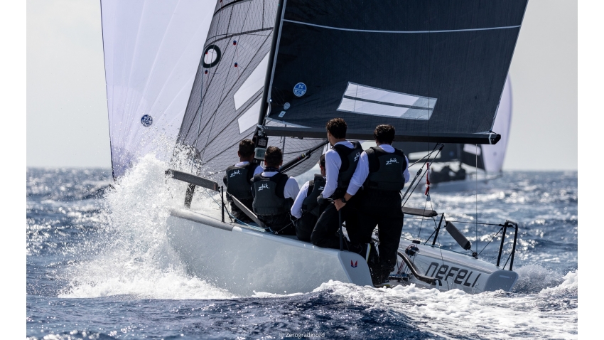 Peter Karrie's Nefeli GER859 at the 2019 Melges 24 Pre-Worlds in Villasimius, Italy