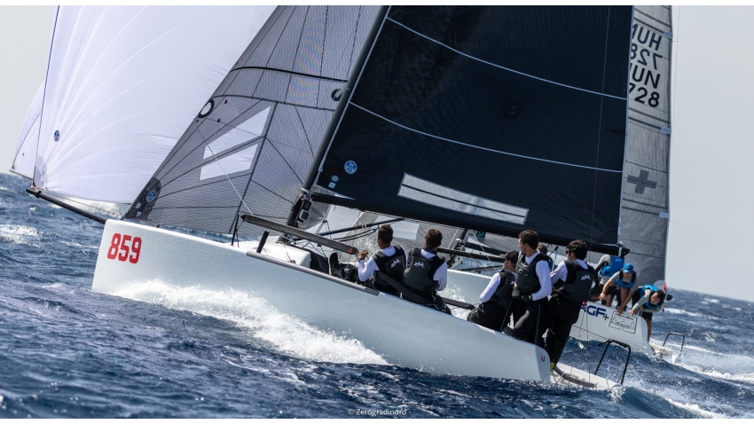 Peter Karrie's Nefeli GER859 at the 2019 Melges 24 Pre-Worlds in Villasimius, Italy