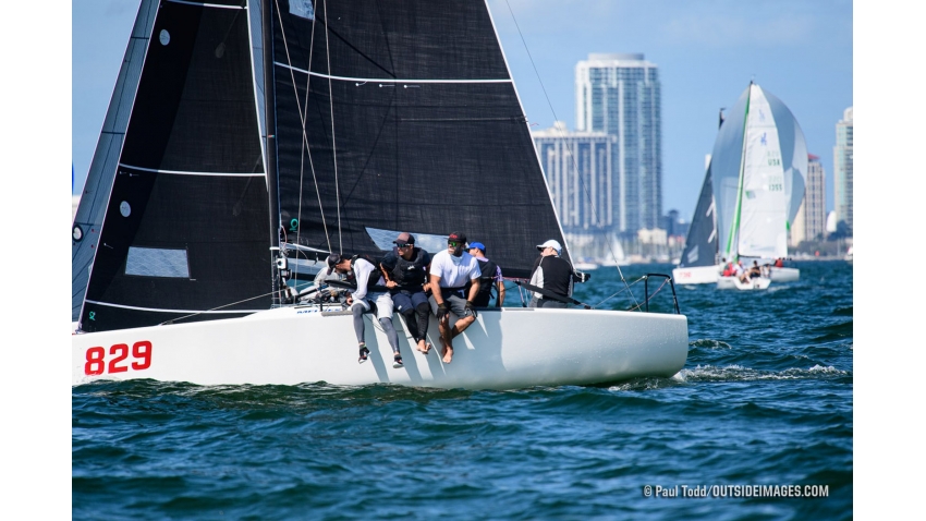 Peter Duncan's team on Relative Obscurity was the only team to  post a perfect scoreline after three days of racing in St. Petersburg NOOD Regatta 2020