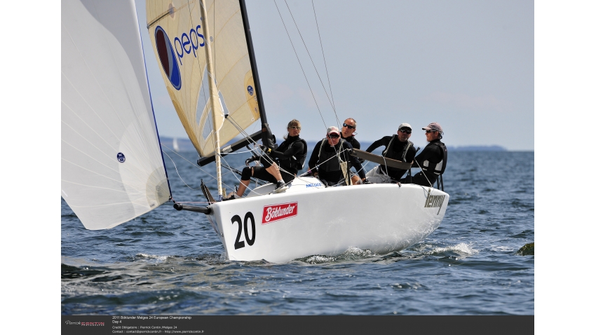 Lenny EST790 of Tõnu Tõniste at the 2011 Böklunder Melges 24 Europeans in Aarhus, Denmark