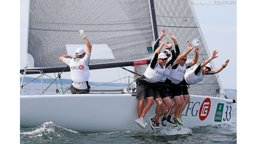 Christopher Rast and his team of EFG SUI684 - 2015 Melges 24 World Champion