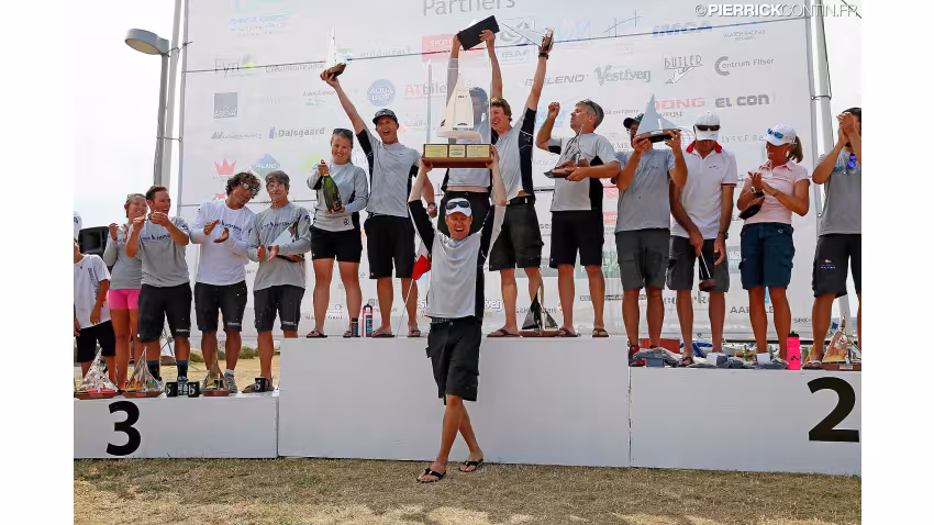 Christopher Rast and his team of EFG SUI684 - 2015 Melges 24 World Champion