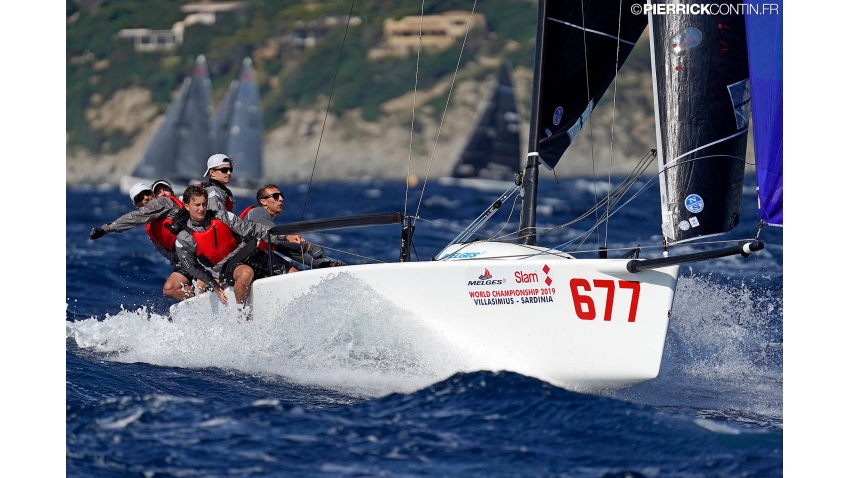 White Room GER677 of Michael Trabochia with Luis Tarabochia, Marco Tarabochia, Sebastian Bühler, Veronika Schlögl - 2019 Melges 24 World Championship - Villasimius, Sardinia, Italy