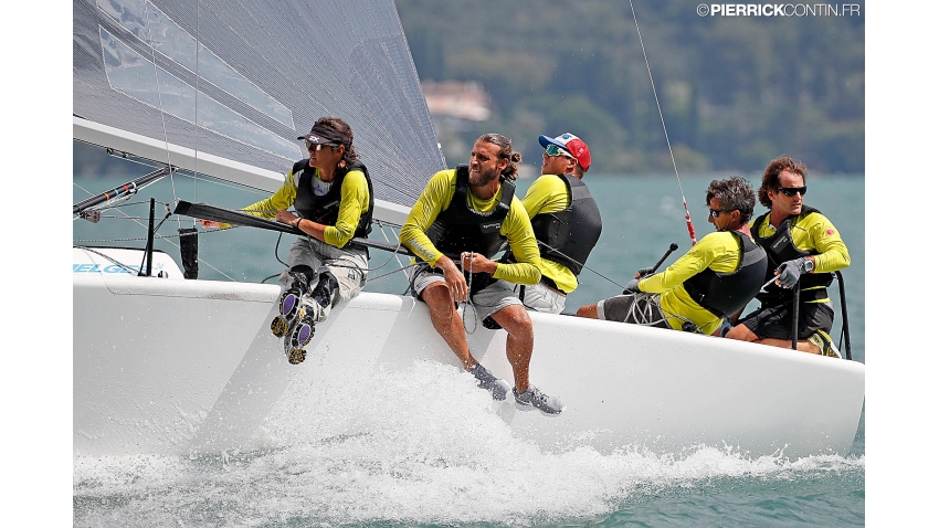 Caipirinha Jr ITA633 - Matteo Ivaldi, Gabriele Benussi, Francesco Rubagotti, Vittorio Zaoli, Camilla Bert - 2018 Melges 24 European Championship, Riva del Garda, Italy