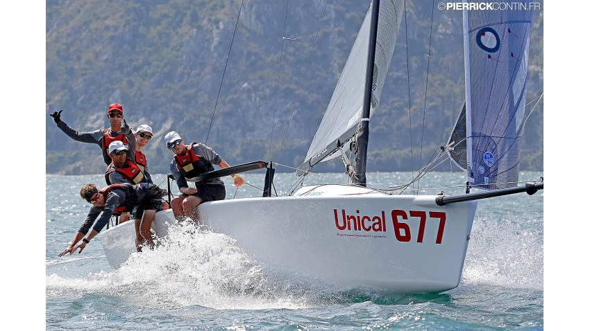 White Room GER677 of Michael Trabochia with Luis Tarabochia, Max Stein, Marco Tarabochia, Sebastian Bühler - 2018 Melges 24 European Championship - Riva del Garda, Italy